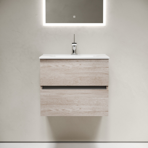 Тумба под раковину Sancos Urban UR60EG 60х50 подвесная цвет коричневый - фото 4